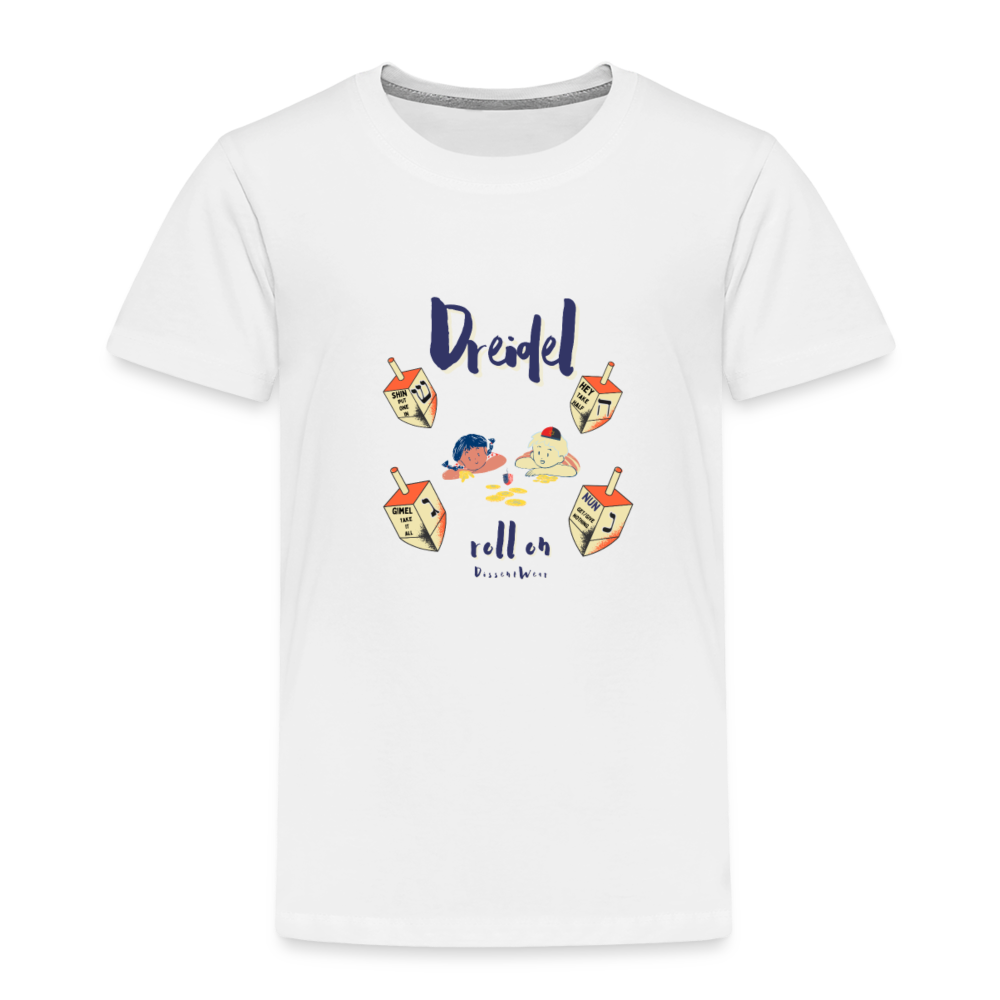 Dreidel ... Roll On Toddler Tee - white