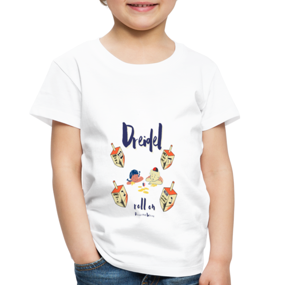 Dreidel ... Roll On Toddler Tee - white