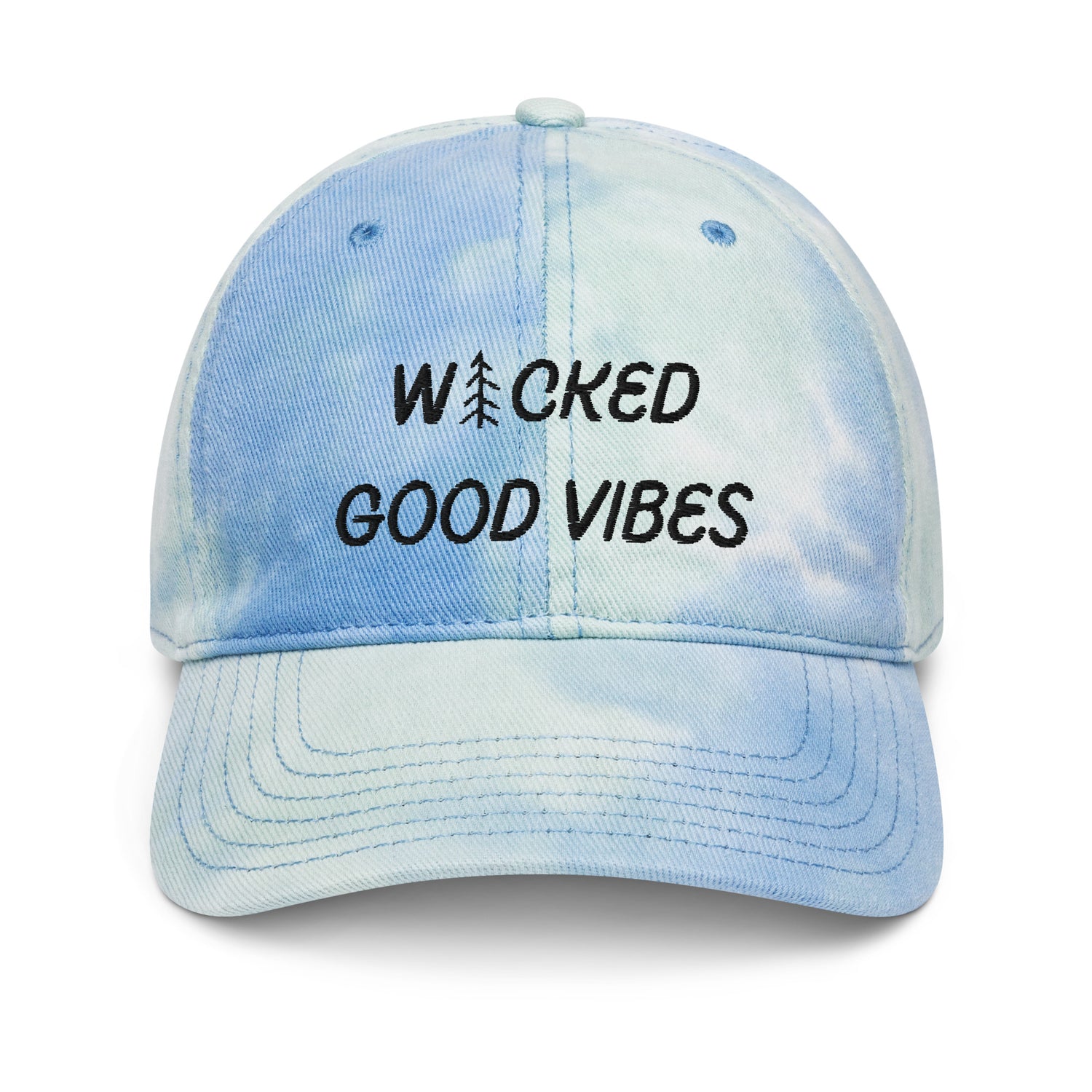 Wicked Good Vibes Tie dye hat (multiple color options)