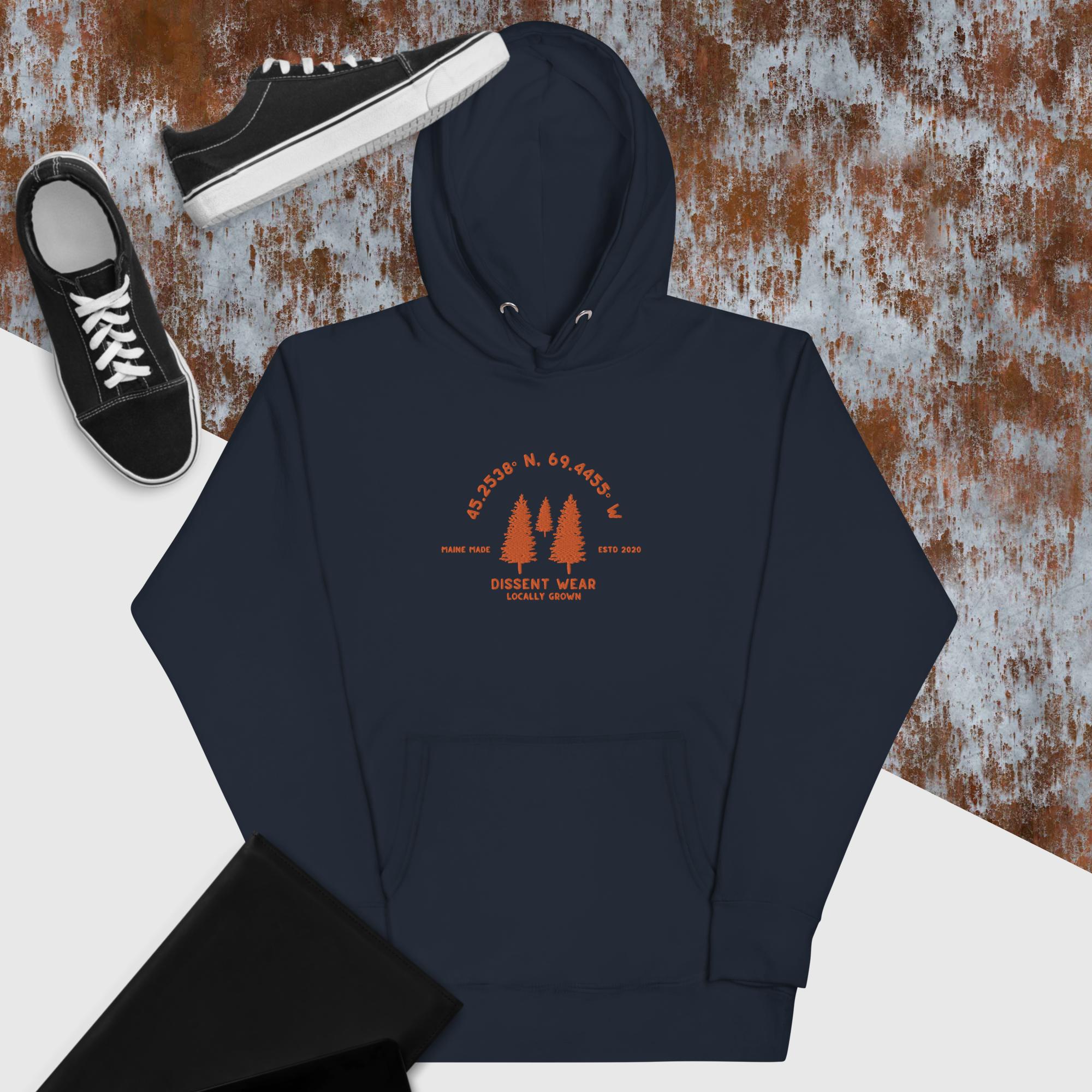 Dissent Wear Logo Orange on Navy