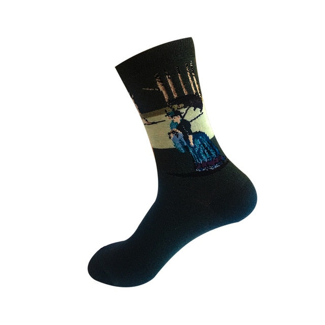 RETRO CLASSIC PAINTINGS NOVELTY SOCKS