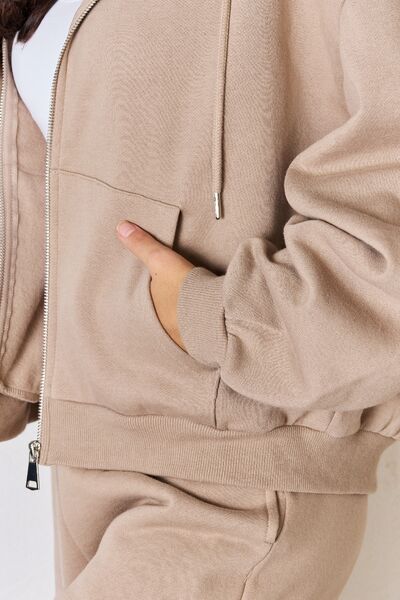 RISEN Oversized Zip Up Drawstring Hoodie