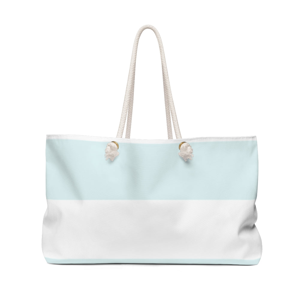 Light Blue Block Weekender Bag