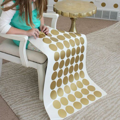 Golden Polka Dots Wall Decor