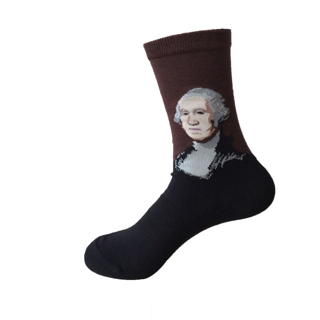 RETRO CLASSIC PAINTINGS NOVELTY SOCKS