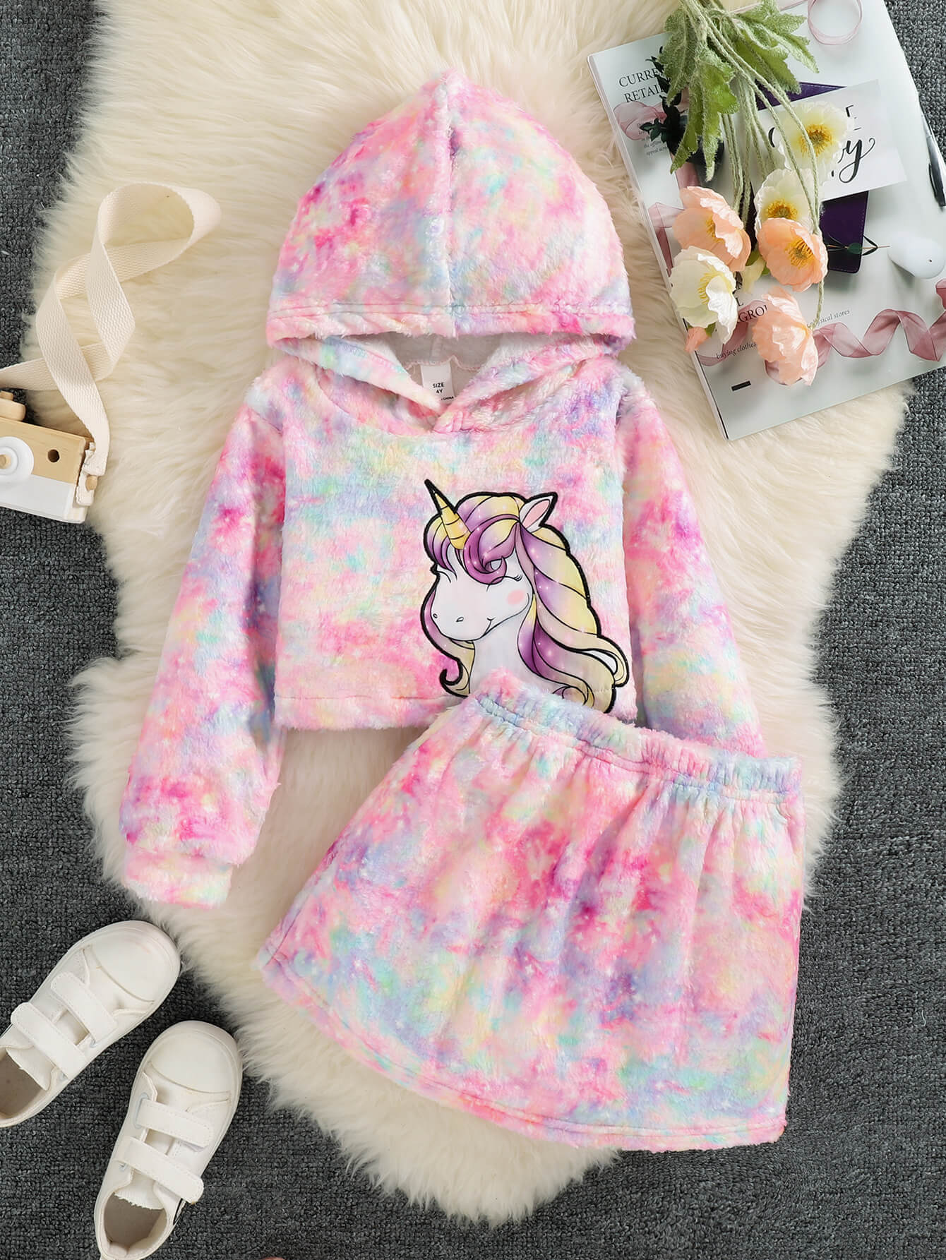 Girls Tie-Dye Unicorn Hoodie and Skirt Set *ALMOST SOLD OUT*