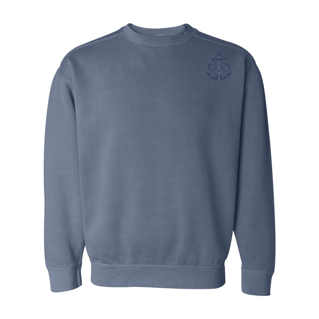 Vintage Style Stamp Anchor on Comfort Crewneck Sweatshirt