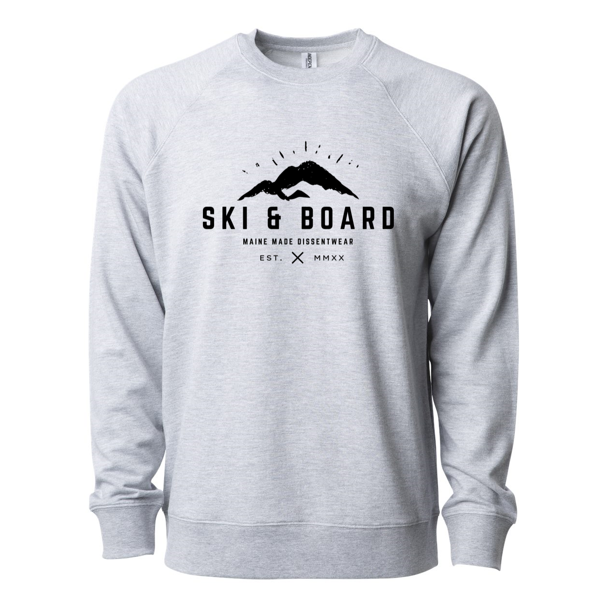 SKI &amp; BOARD  Lightweight Terry Sweatshirt Black Logo