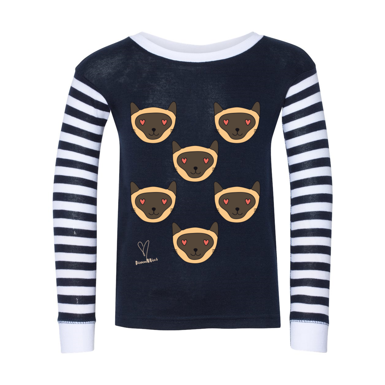 KITTY LOVE RIBBED LONG SLEEVE LOUNGE TEE