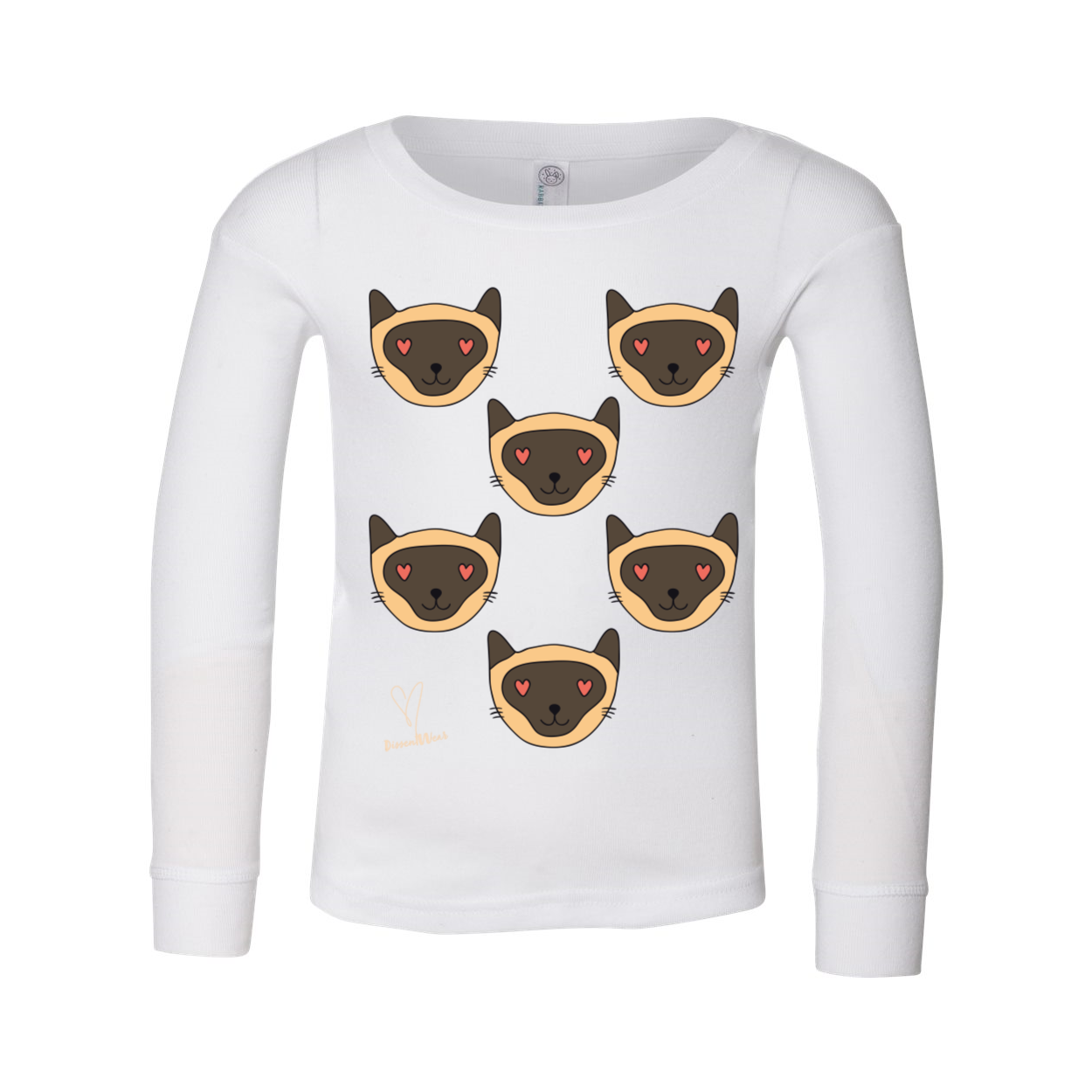 KITTY LOVE RIBBED LONG SLEEVE LOUNGE TEE