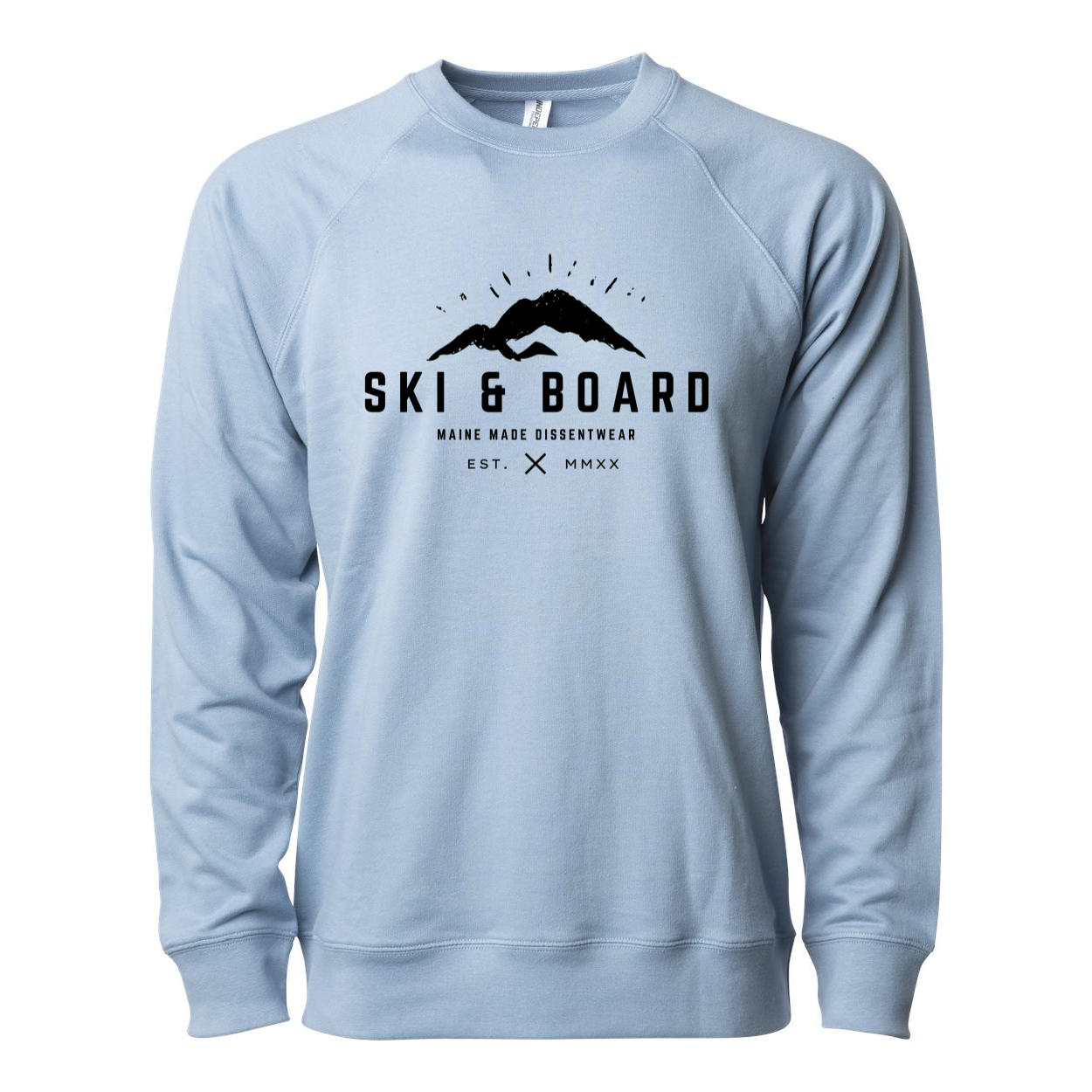 SKI &amp; BOARD  Lightweight Terry Sweatshirt Black Logo