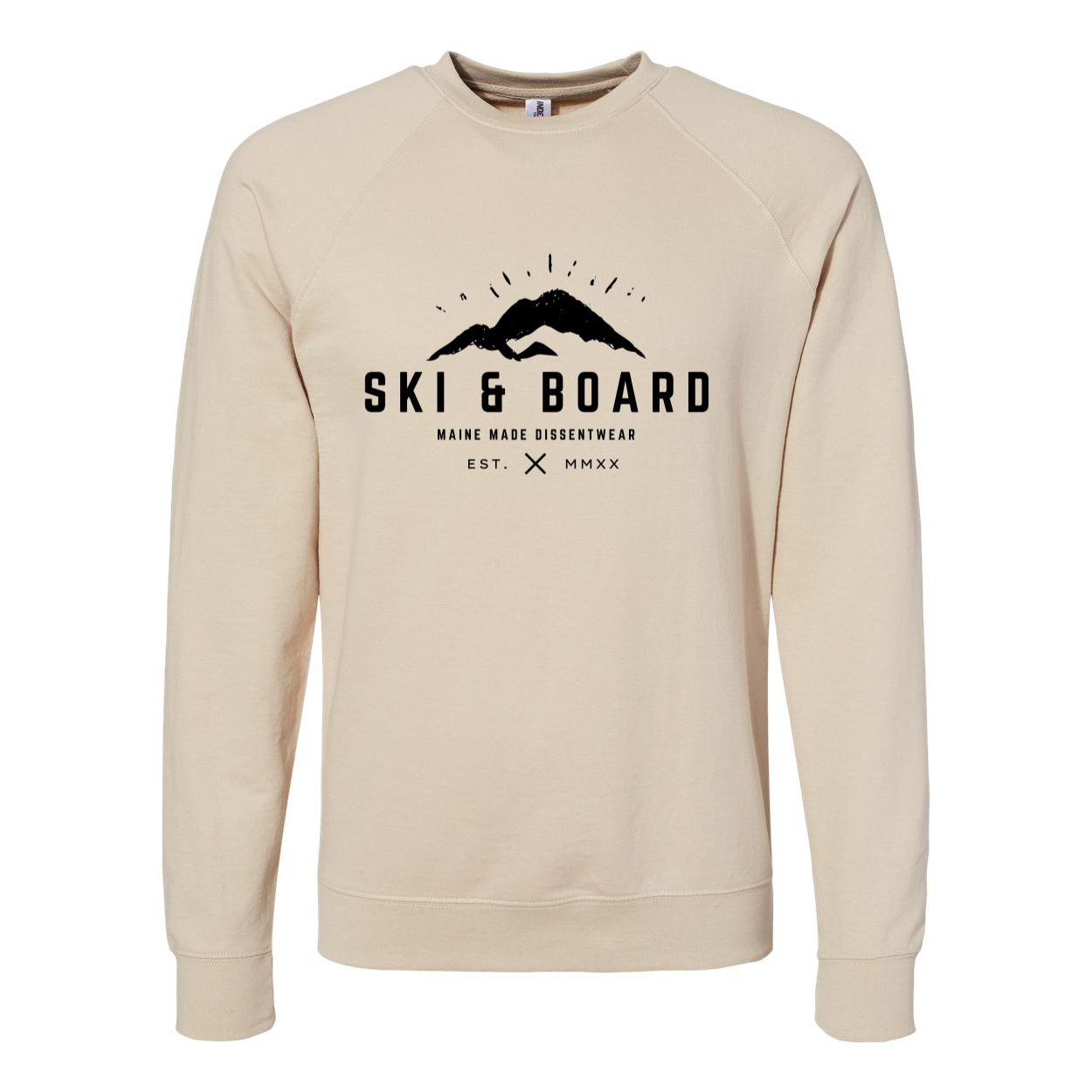 SKI &amp; BOARD  Lightweight Terry Sweatshirt Black Logo