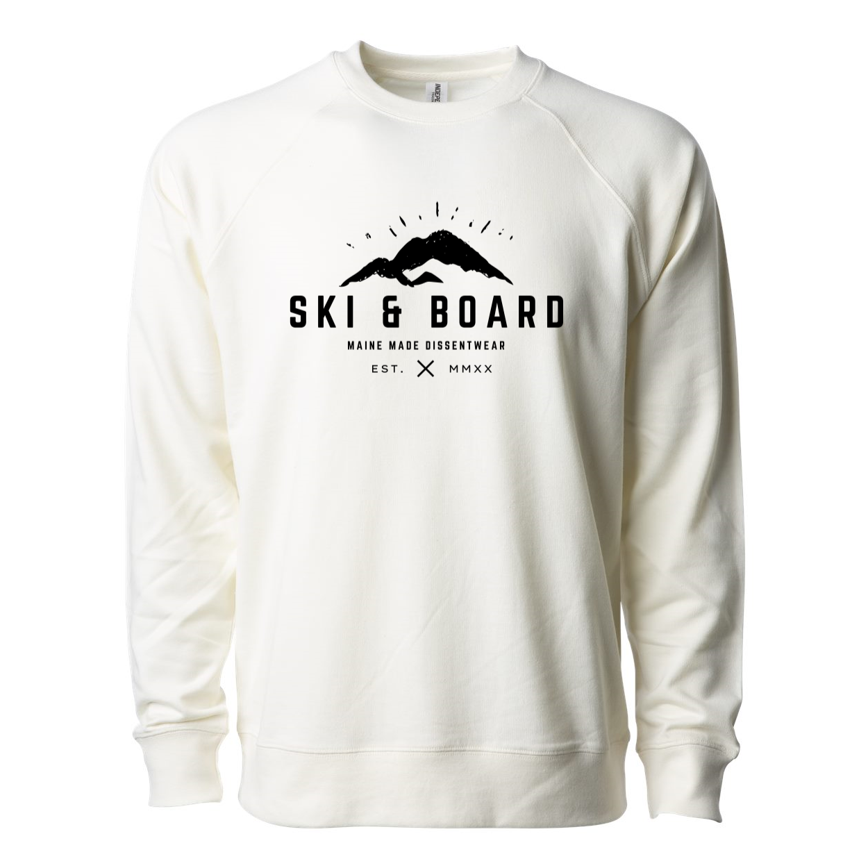 SKI &amp; BOARD  Lightweight Terry Sweatshirt Black Logo