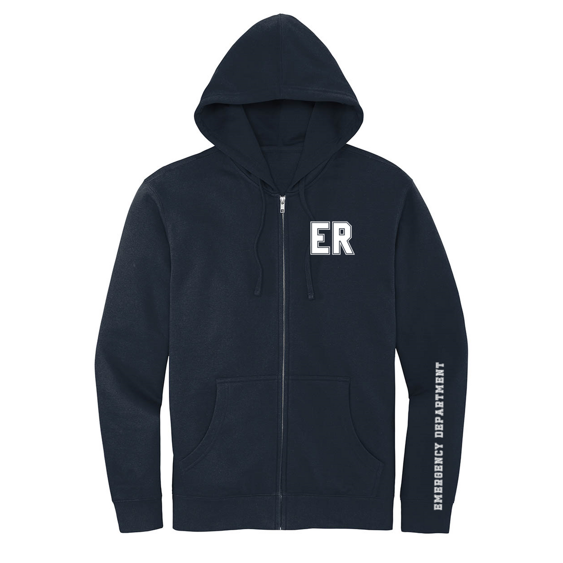 ER Chest and Sleeve Fleece Full-Zip Hoodie