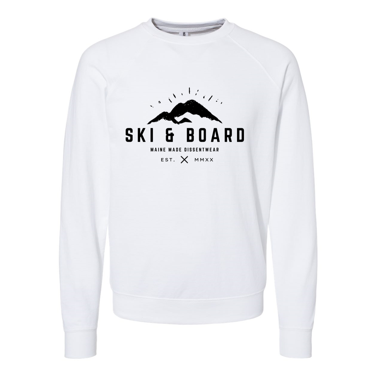 SKI &amp; BOARD  Lightweight Terry Sweatshirt Black Logo