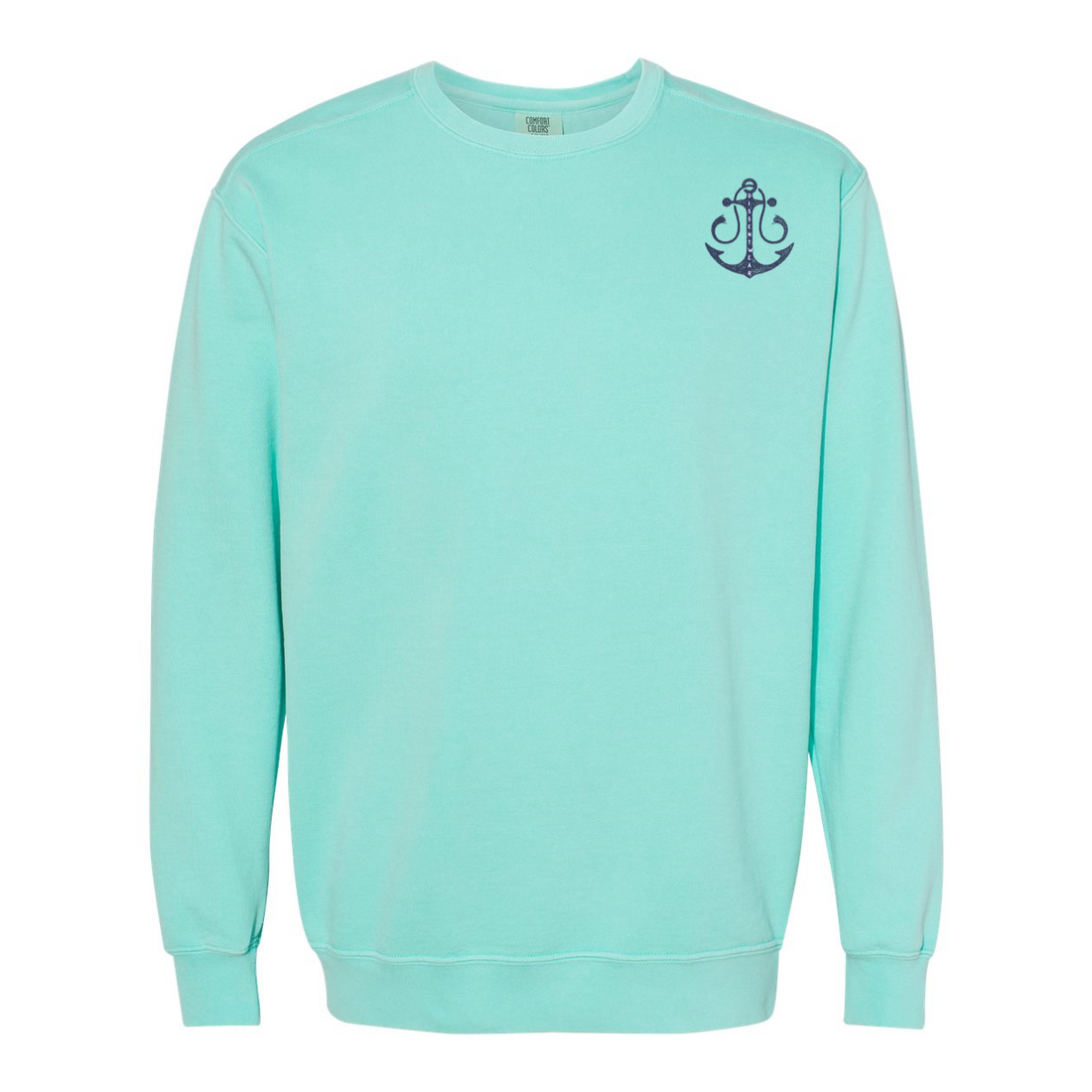 Vintage Style Stamp Anchor on Comfort Crewneck Sweatshirt