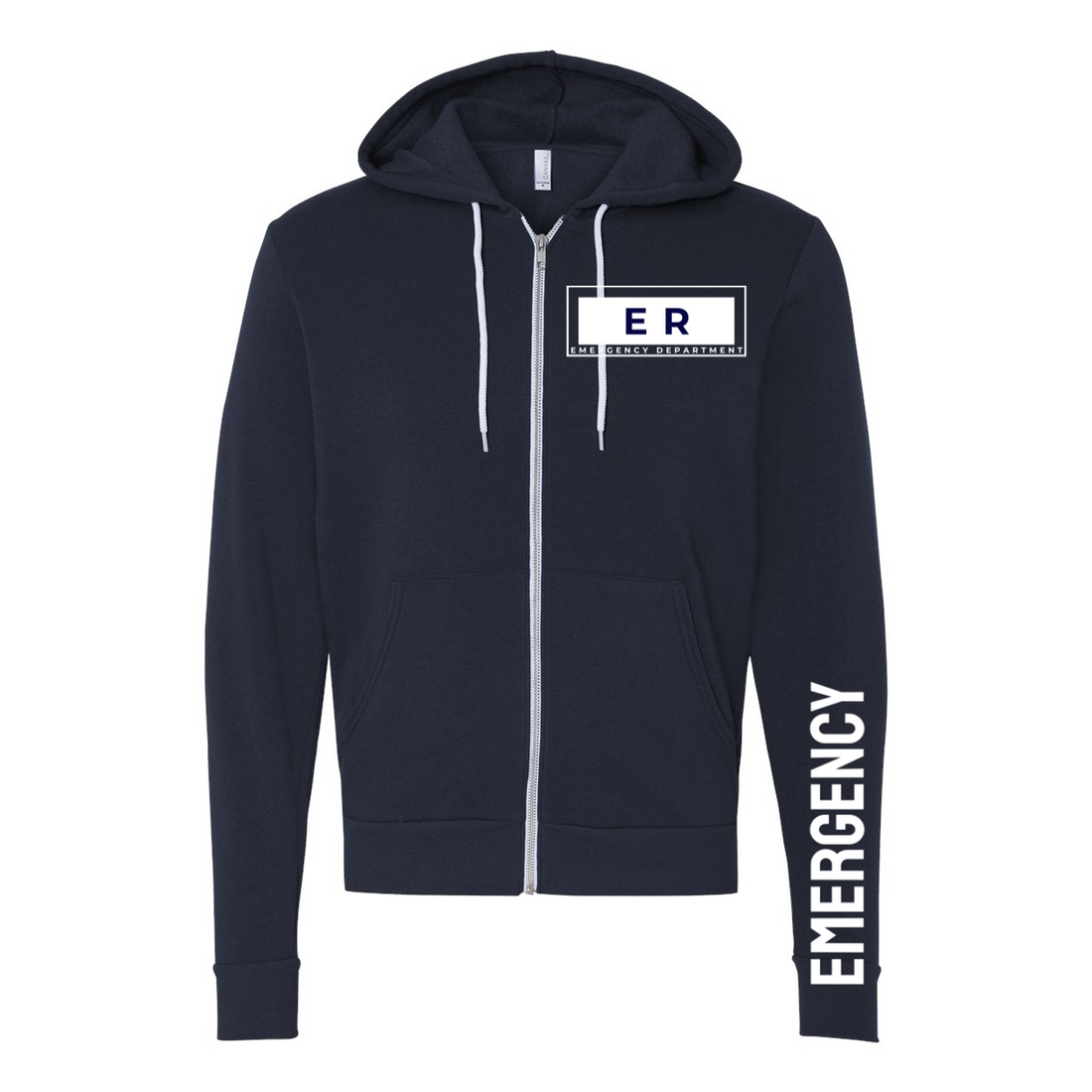 GN Sleeve &amp; Chest Full-Zip Hooded Sweatshirt