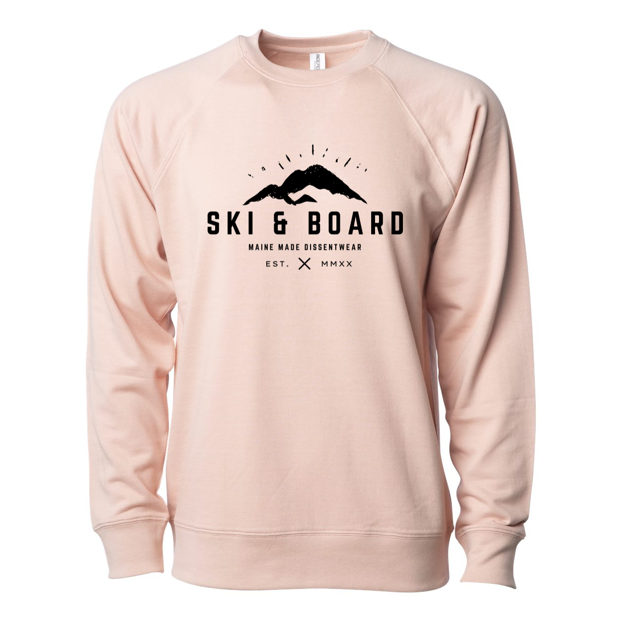 SKI &amp; BOARD  Lightweight Terry Sweatshirt Black Logo