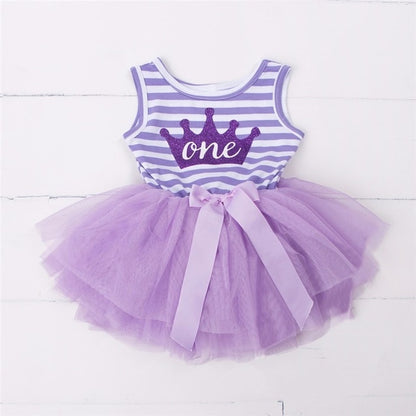 FIRST BIRTHDAY TRENDY TUTU  BABY / TODDLER DRESS! FANCY FIRST BIRTHDAY OUTFIT 1st Birthday