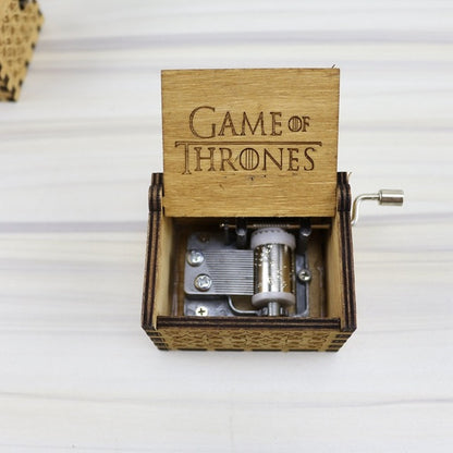 Wooden Music Box Featuring Star Wars, Harry Potter or Game of Thrones