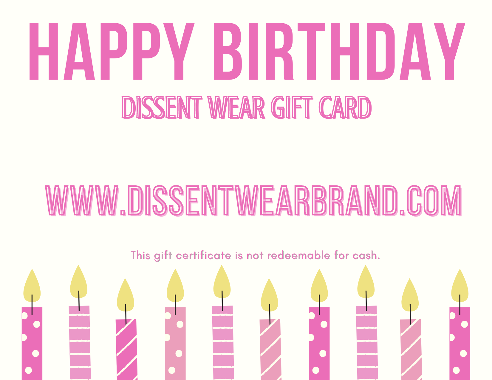 Dissent Wear Black and White Gift Card