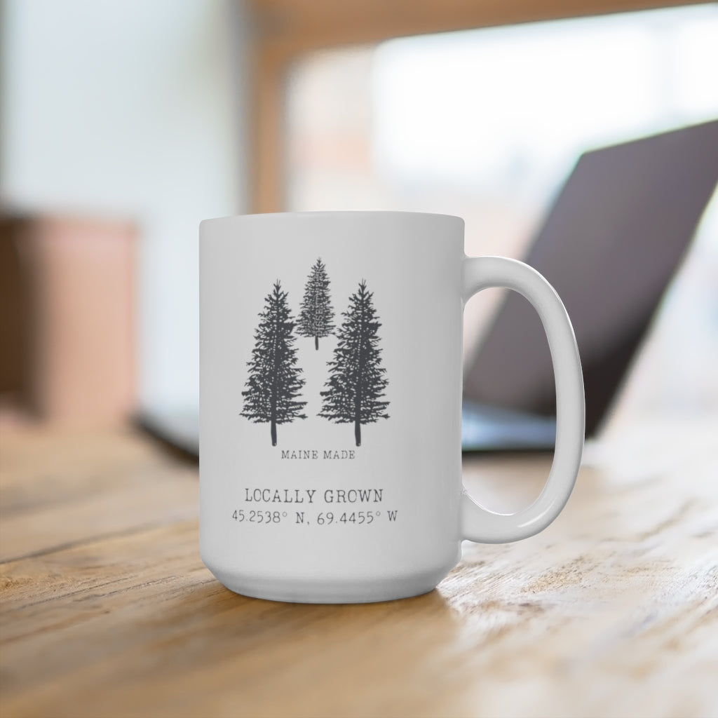 MAINE MADE, LOCALLY GROWN CERAMIC MUG 15oz