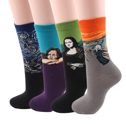 RETRO CLASSIC PAINTINGS NOVELTY SOCKS