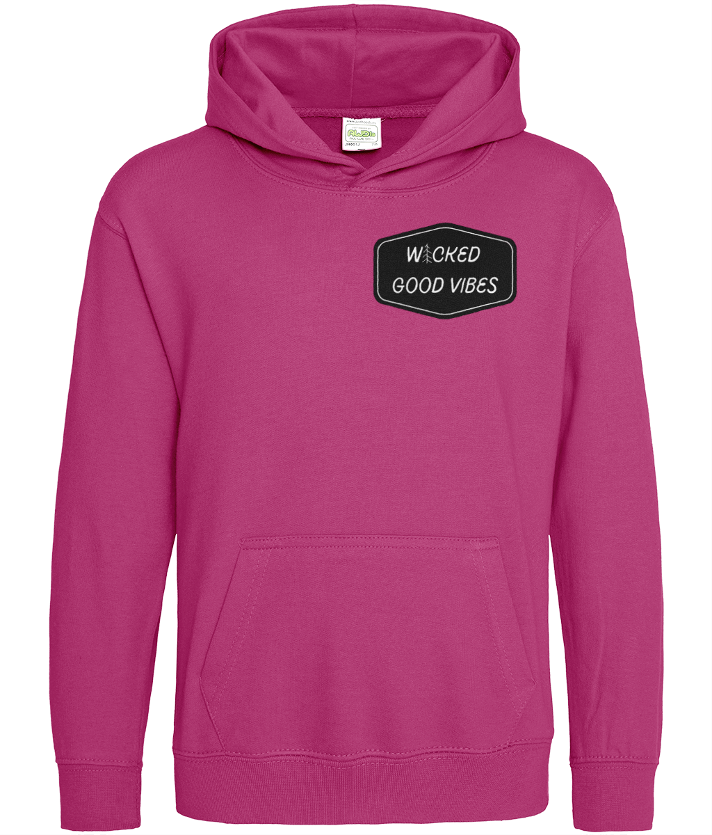 WICKED GOOD VIBES Front and Back Kids Hoodie