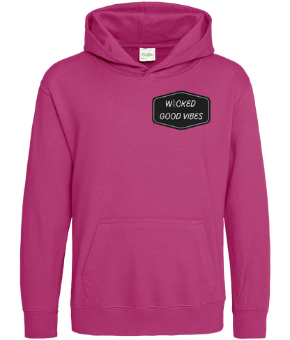 WICKED GOOD VIBES Front and Back Kids Hoodie