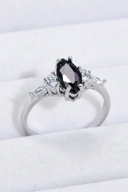 Black Agate 925 Sterling Silver Ring