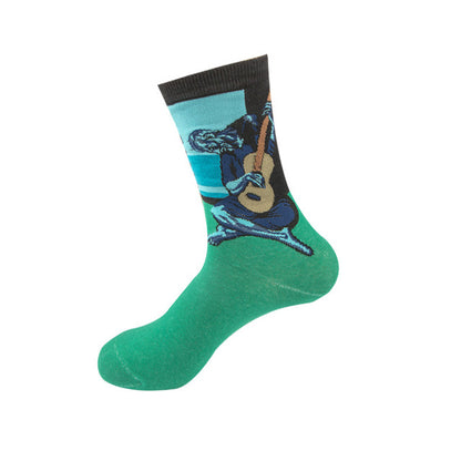 RETRO CLASSIC PAINTINGS NOVELTY SOCKS