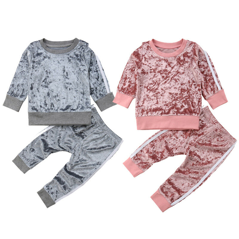 SOLID VELVET TODDLER/YOUTH CLOTHING SET