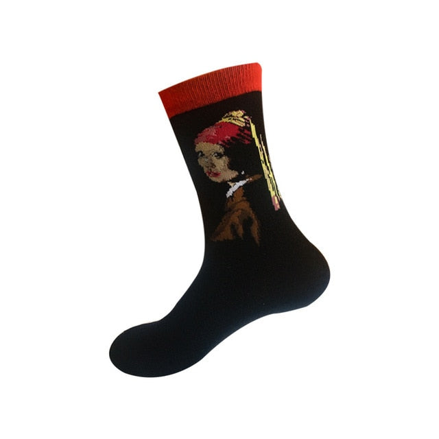 RETRO CLASSIC PAINTINGS NOVELTY SOCKS