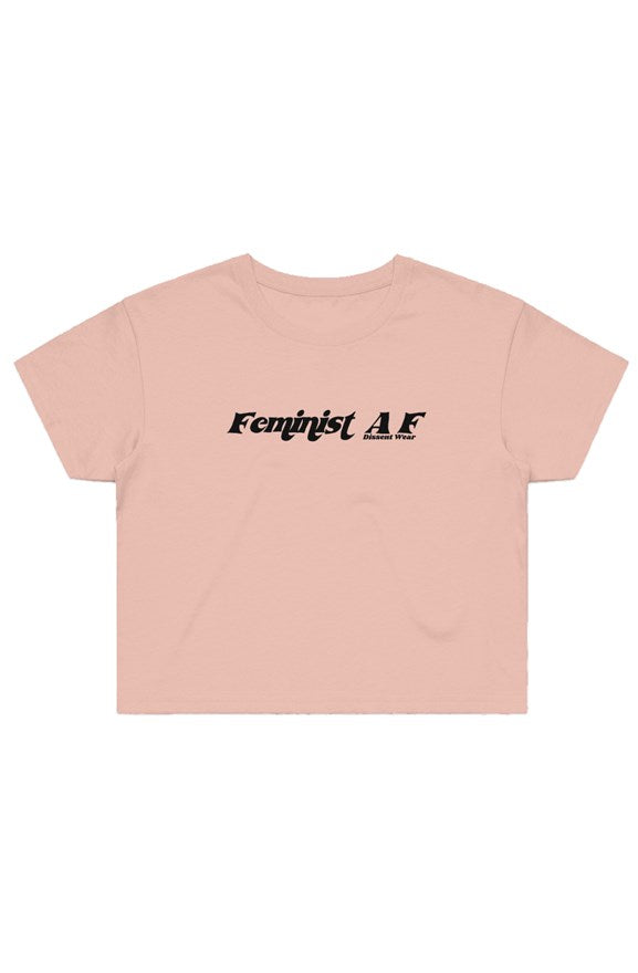 Street Crop Tee FEMINIST AF on pale pink