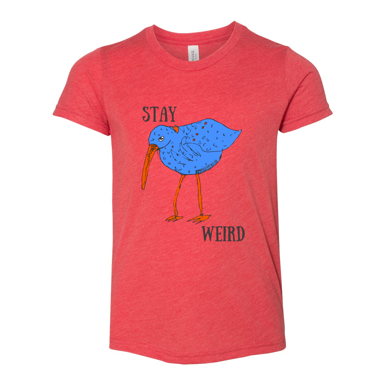 Stay Weird Bird Youth Triblend Tee- MULTIPLE COLOR OPTIONS