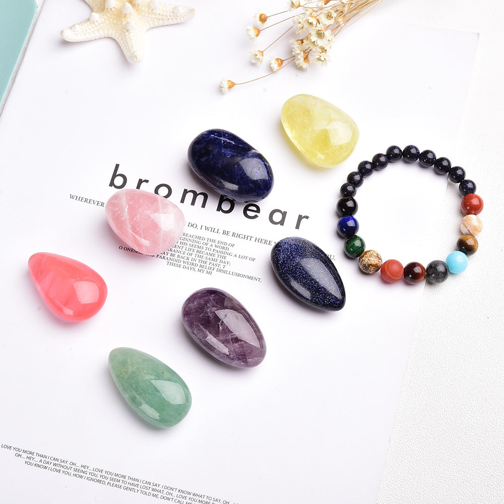 NATURAL CRYSTAL CHAKRA  STONE GIFT BOX SET