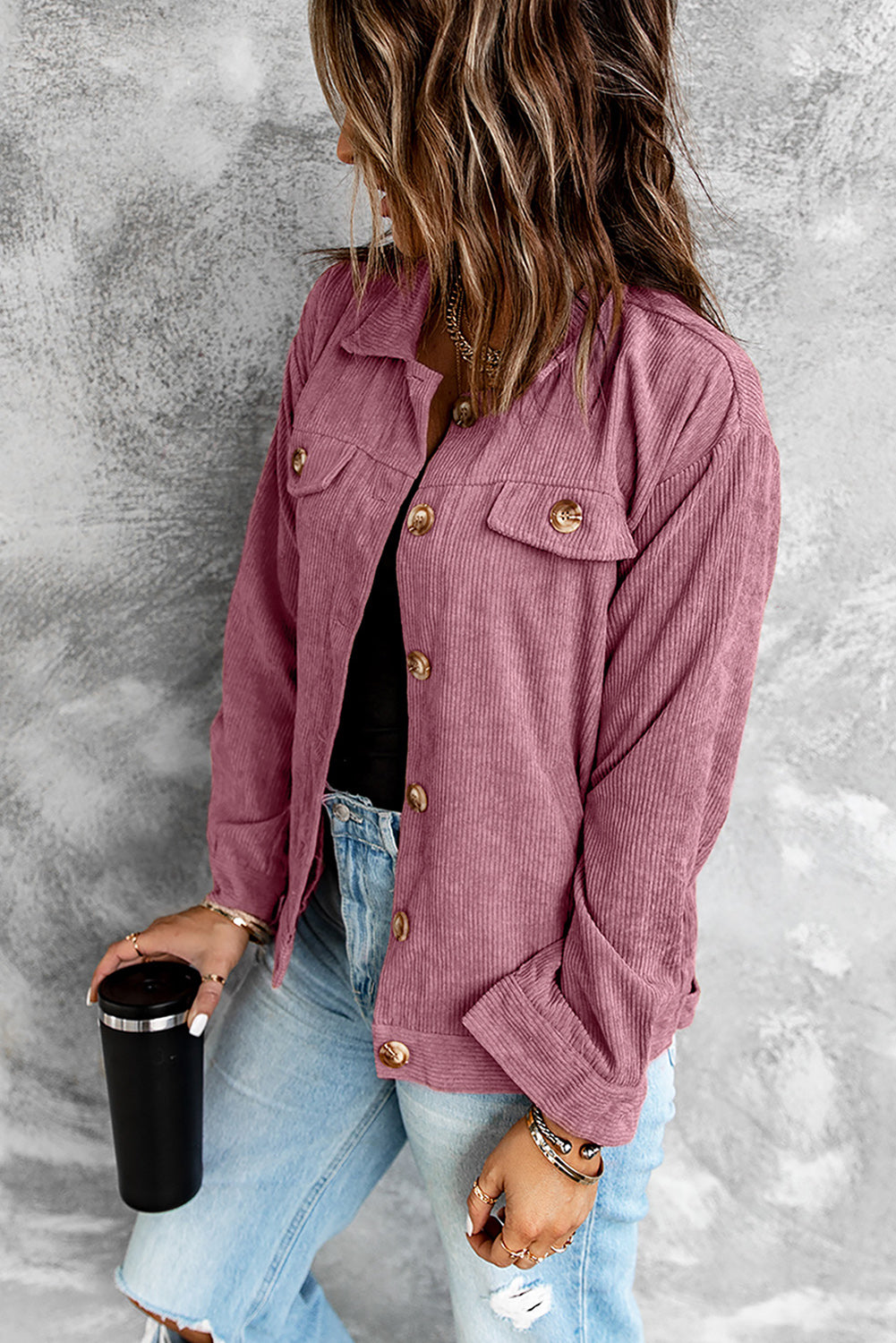 Corduroy Long Sleeve Jacket