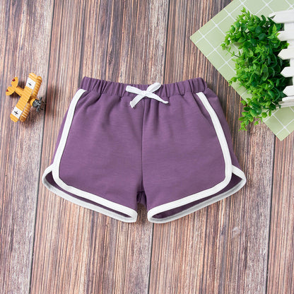 Kids Quarter Button T-Shirt and Drawstring Waist Shorts Set