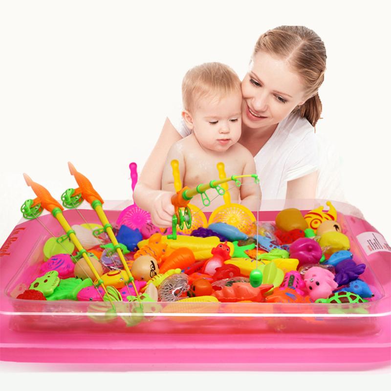 MAGNETIC FISHING TOY SET WITH INFLATABLE POOL (40 PCS)