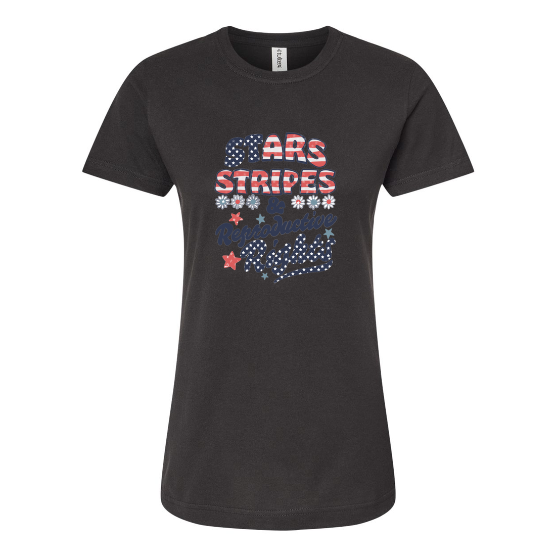 HandDrawn Stars Stripes &amp; Reproductive Rights Jersey T-Shirt