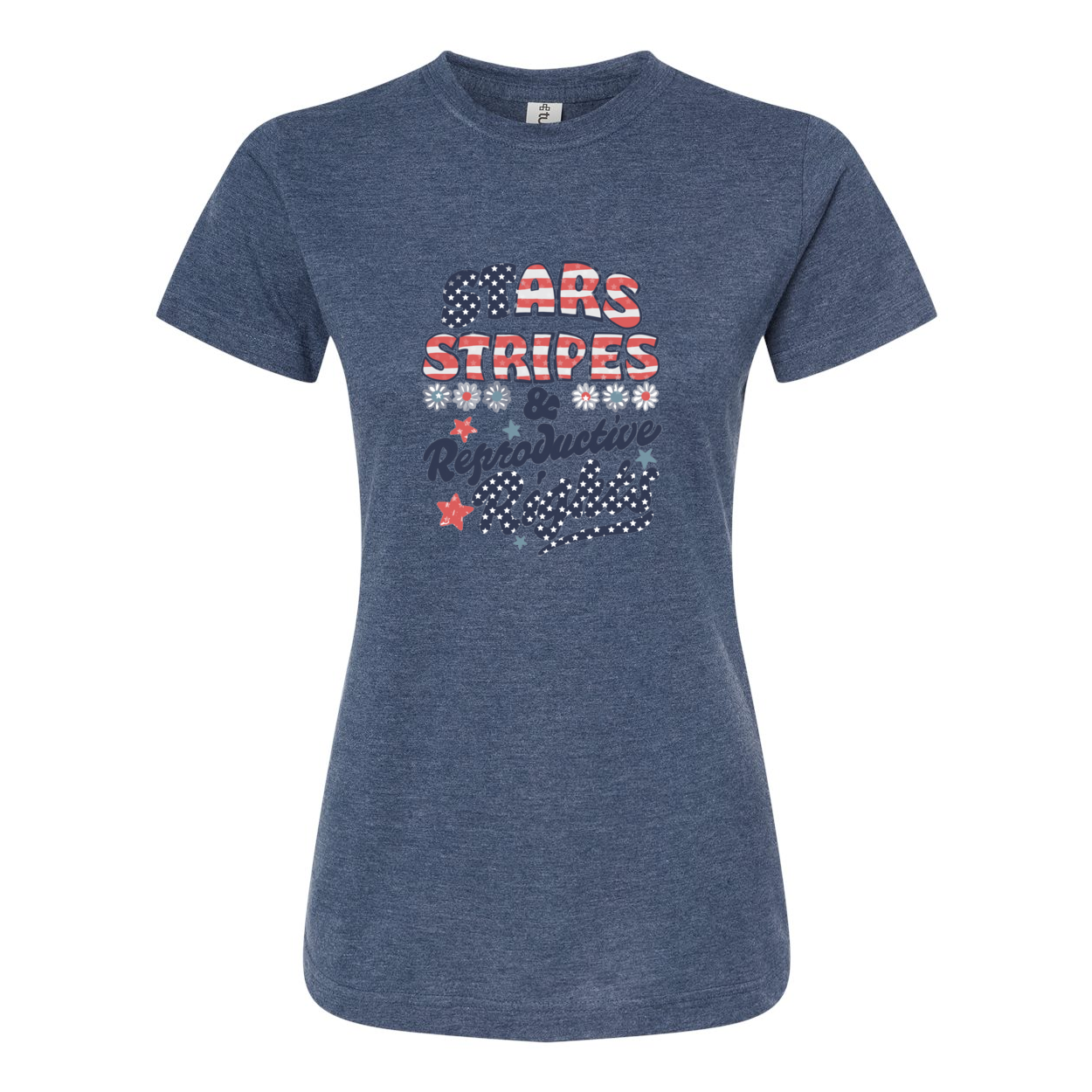 HandDrawn Stars Stripes &amp; Reproductive Rights Jersey T-Shirt