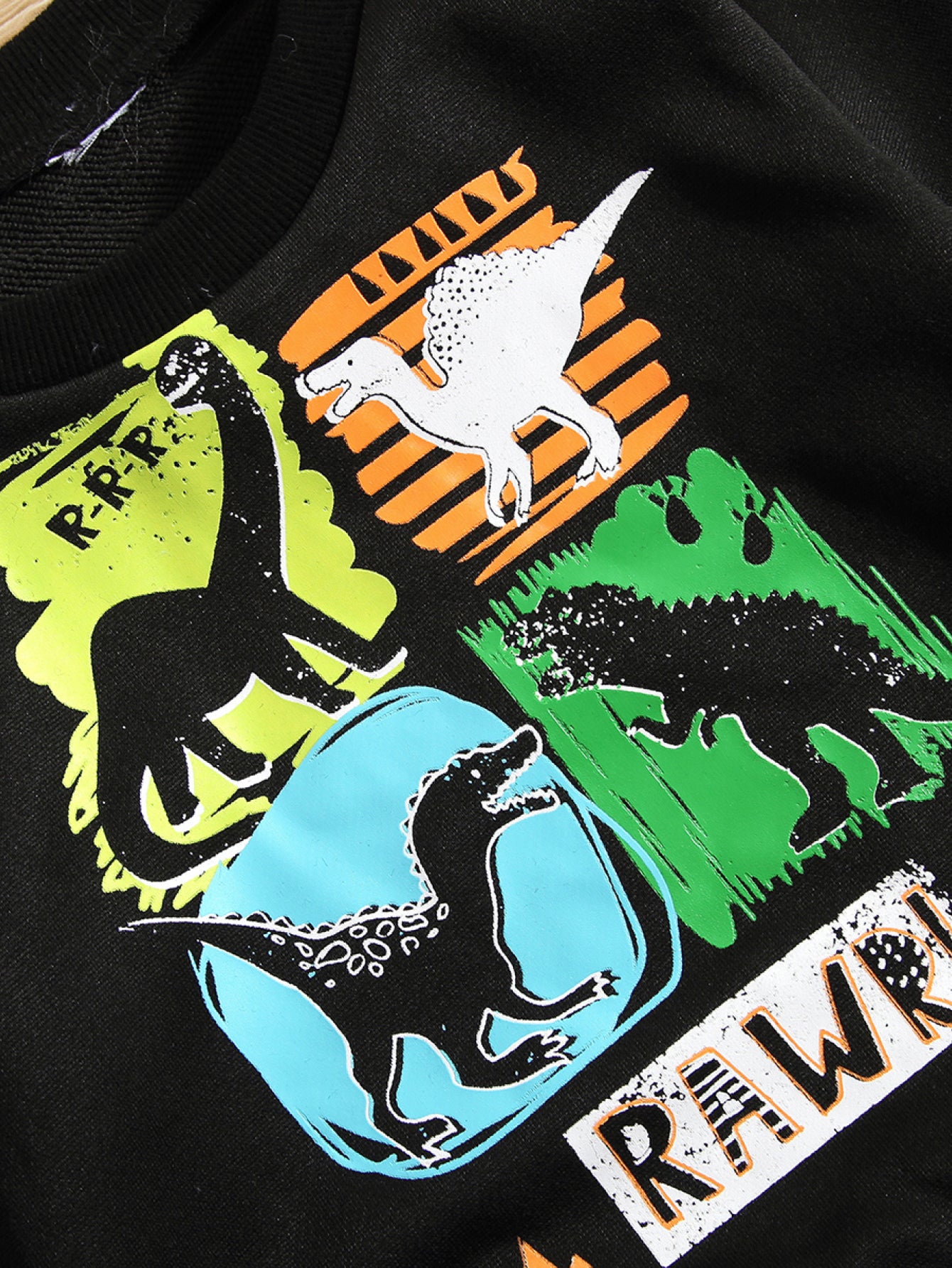 Dinosaur Graphic Sweatshirt and Pants Set