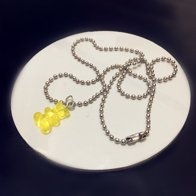 GUMMY BEAR TRENDY JEWELRY NECKLACE