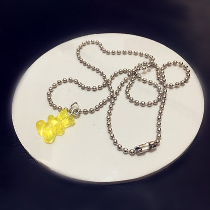 GUMMY BEAR TRENDY JEWELRY NECKLACE