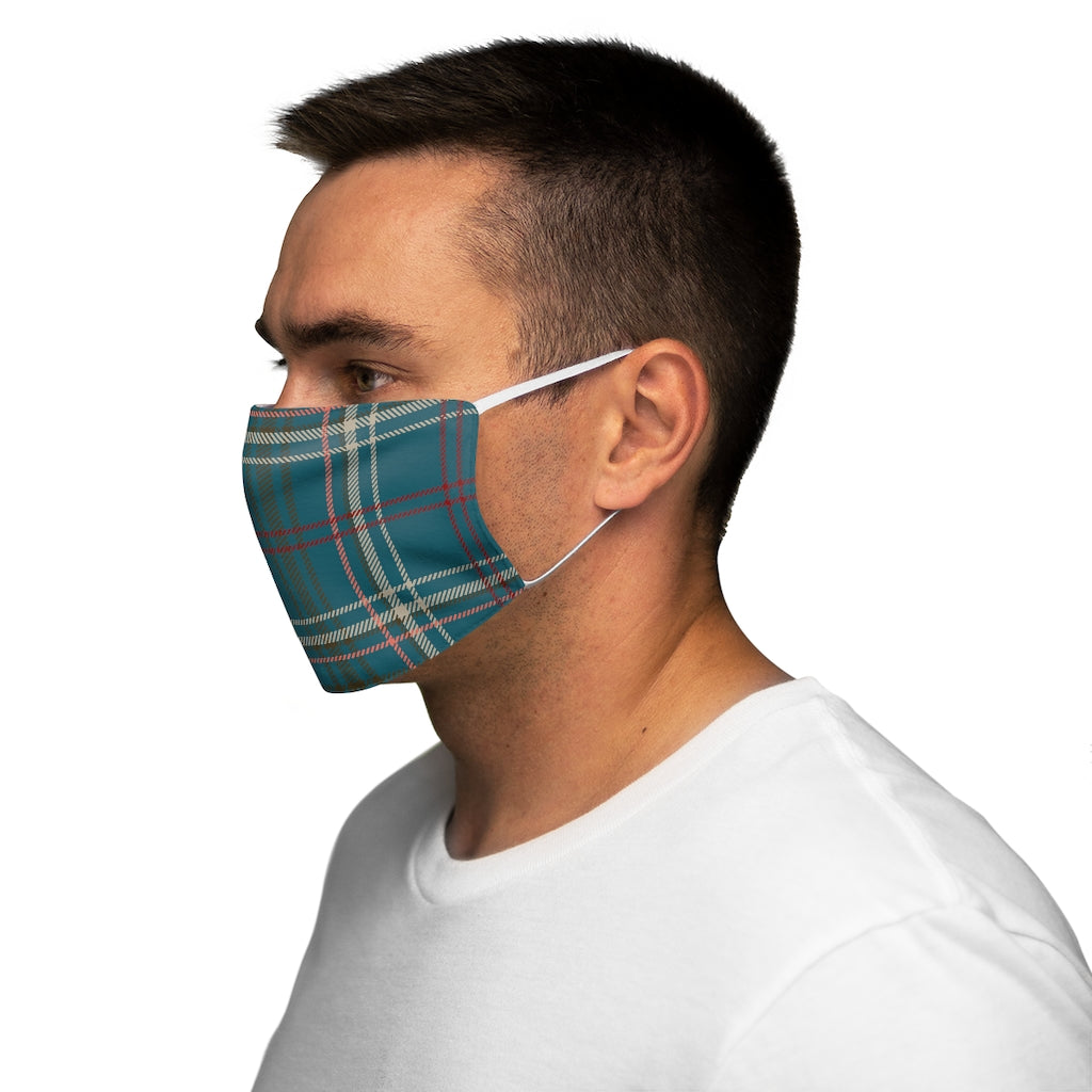 Plaid Snug-Fit Polyester Face Mask