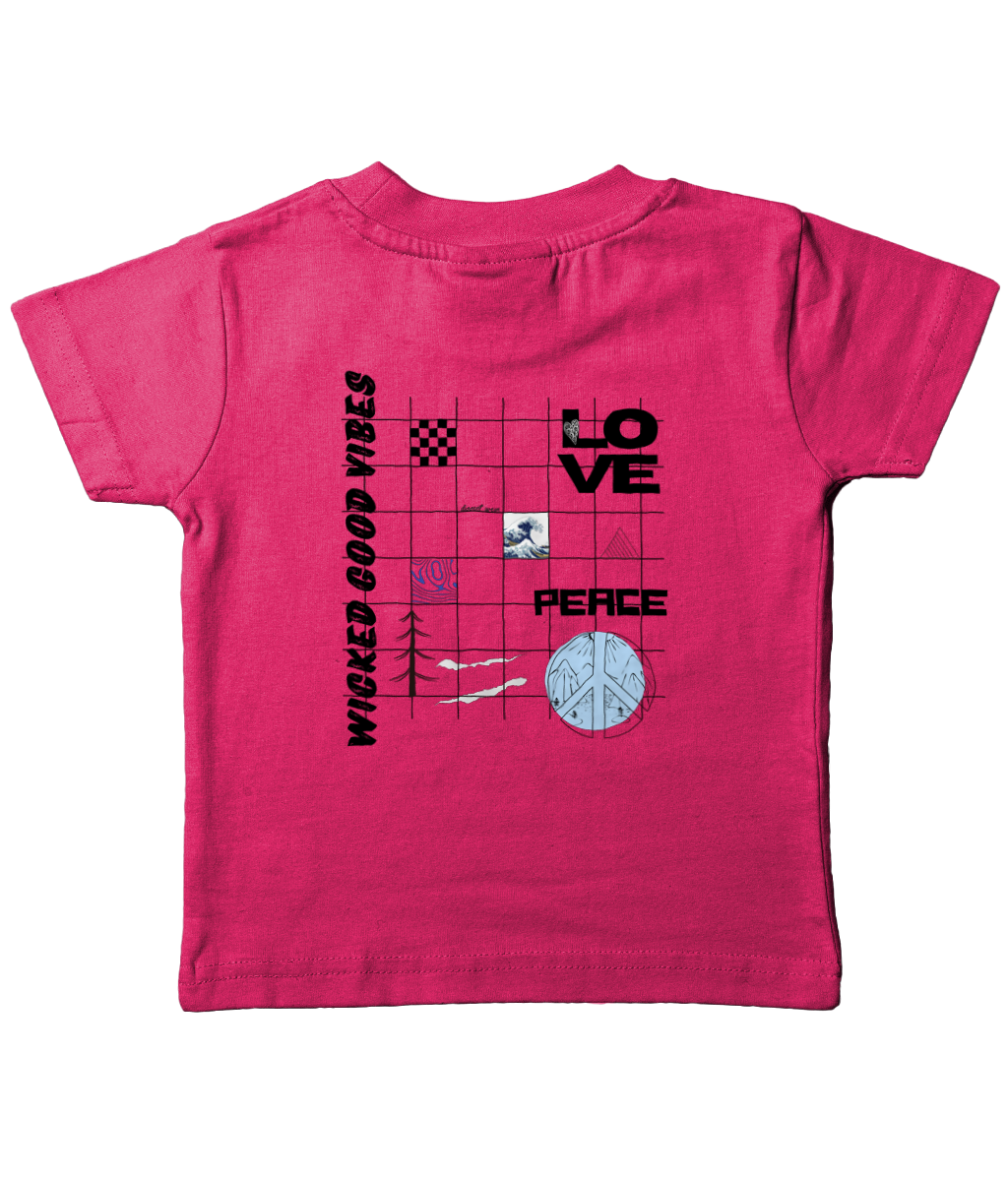 wicked good vibes wicked good vibes front & back infant Tee