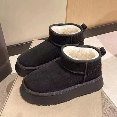 Fleece Lined Chunky Platform Mini Boots