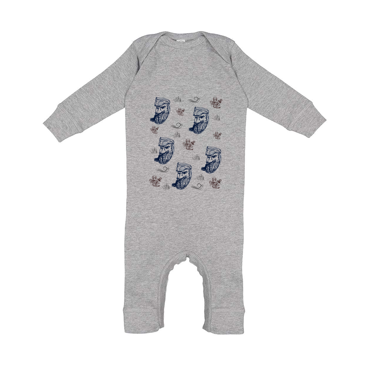 OLE CAPTAIN OF THE SEA INFANT BABY ROMPER BODYSUIT