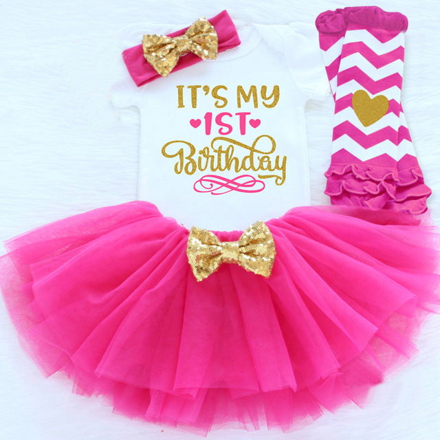 FIRST BIRTHDAY TRENDY TUTU  BABY / TODDLER DRESS! FANCY FIRST BIRTHDAY OUTFIT 1st Birthday