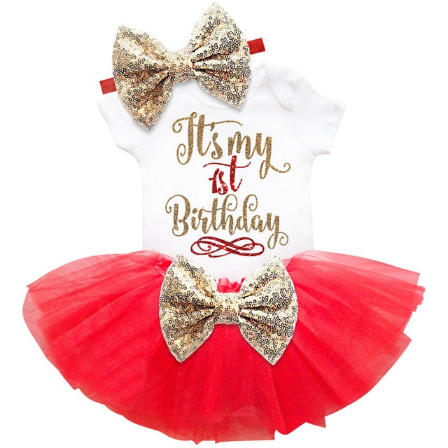 FIRST BIRTHDAY TRENDY TUTU  BABY / TODDLER DRESS! FANCY FIRST BIRTHDAY OUTFIT 1st Birthday